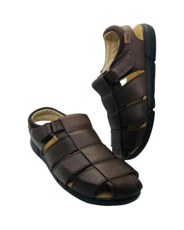 BAERCHI SANDALIA PIEL HOMBRE 8402 MARRON