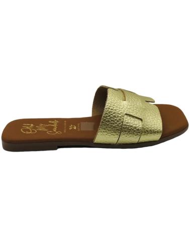 OH MY SANDALS SANDALIA PLANA PIEL MUJER 5550 PLATINO