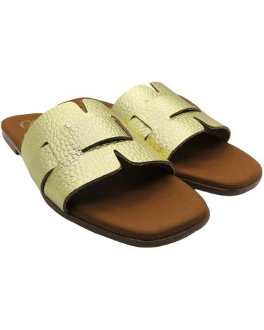 OH MY SANDALS SANDALIA PLANA PIEL MUJER 5550 PLATINO