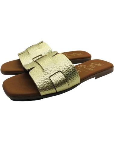 OH MY SANDALS SANDALIA PLANA PIEL MUJER 5550 PLATINO