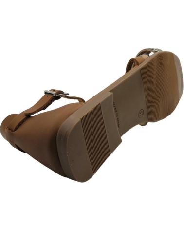 OH MY SANDALS SANDALIA PLANA PIEL MUJER 5554 MARRON