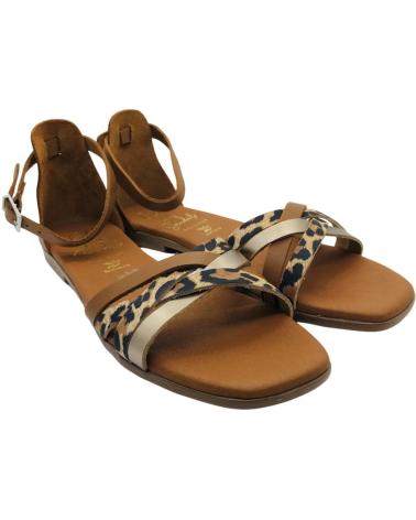 OH MY SANDALS SANDALIA PLANA PIEL MUJER 5554 MARRON