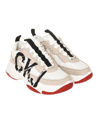 Man Zapatillas deporte CALVIN KLEIN SNEAKER MIZAR CON PLATAFORMA BLANCO-PIEDRA