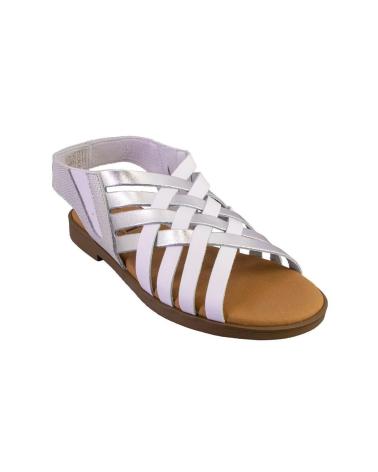 MARCA INEXISTENTE KAMINA T1101 SANDALIAS DE MUJER PIEL BLANCO