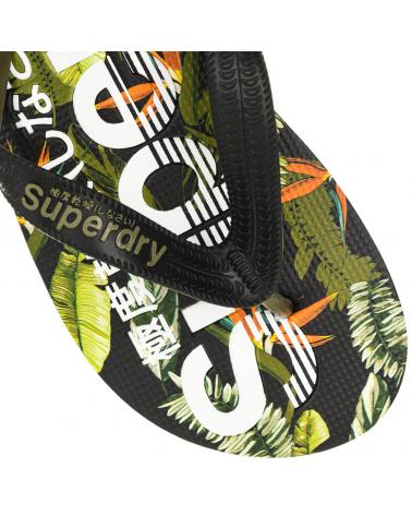 Chanclas De Hombre SUPERDRY CHANCLAS FLIP FLOP  NEGRO-VERDE OSCURO