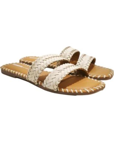 SANDALIA PLANA GIOSEPPO DE PIEL TRENZADA 'OFF-WHITE' OFF