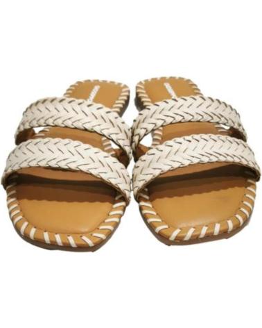 SANDALIA PLANA GIOSEPPO DE PIEL TRENZADA 'OFF-WHITE' OFF