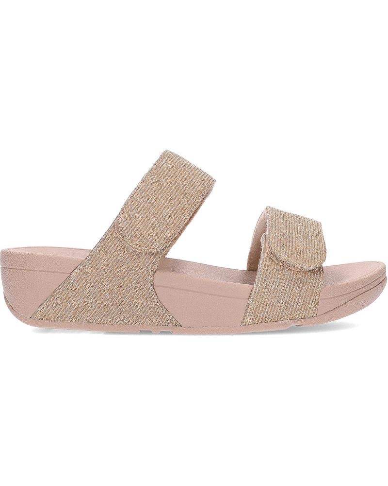 FITFLOP SANDALIAS FZ9 LULU ADJUSTABLE SHIMMERLUX SLIDES LATTEBEIGE