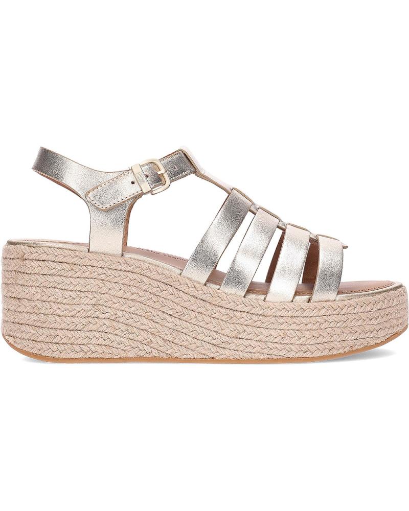 FITFLOP SANDALIAS PARA MUJER PLATFFORMS ESPADRILLE JF5 PLATINO