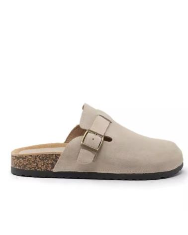 ISTERIA ZUECO PLANO DE MODA CON HEBILLA PARA MUJER 25230 CO BEIG