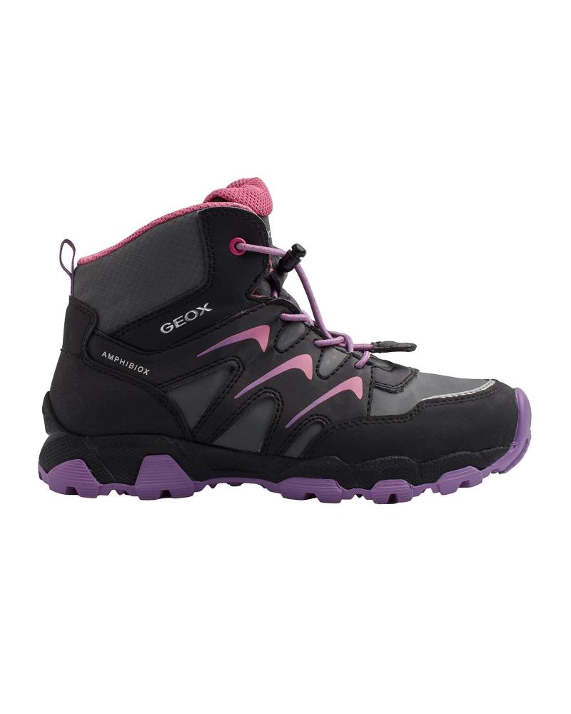 GEOX BOTAS IMPERMEABLES AMPHIBIOX J264LB-054FU PARA NINA NEGRO-ROSA