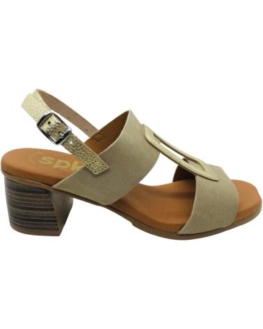 SPK SANDALIA TACON PIEL MUJER 2556 PLATINO