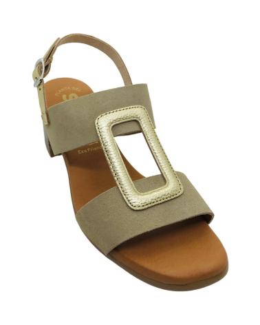 SPK SANDALIA TACON PIEL MUJER 2556 PLATINO