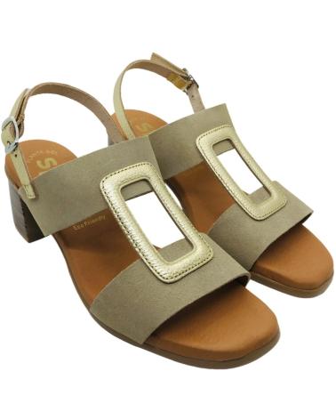 SPK SANDALIA TACON PIEL MUJER 2556 PLATINO