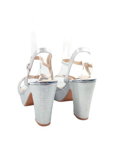 TIMBOS SANDALIA TACON FIESTA MUJER PLATA 131421 PLATEADO