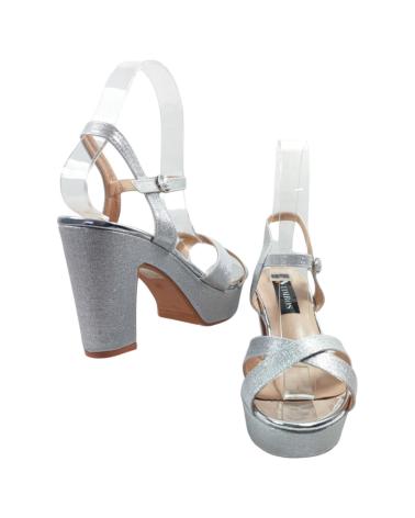 TIMBOS SANDALIA TACON FIESTA MUJER PLATA 131421 PLATEADO