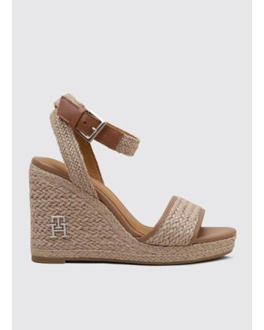 TOMMY HILFIGER TH ROPE HIGH WEDGE SANDAL BEIGE