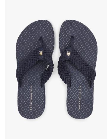 TOMMY HILFIGER TH CROCHET MID BEACH SANDAL MARINO
