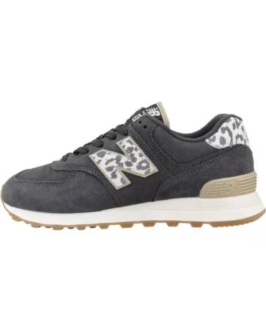 NEW BALANCE WOMEN SNEAKERS 574 WL574XE2 GREY LEOPARD PRINT XE2