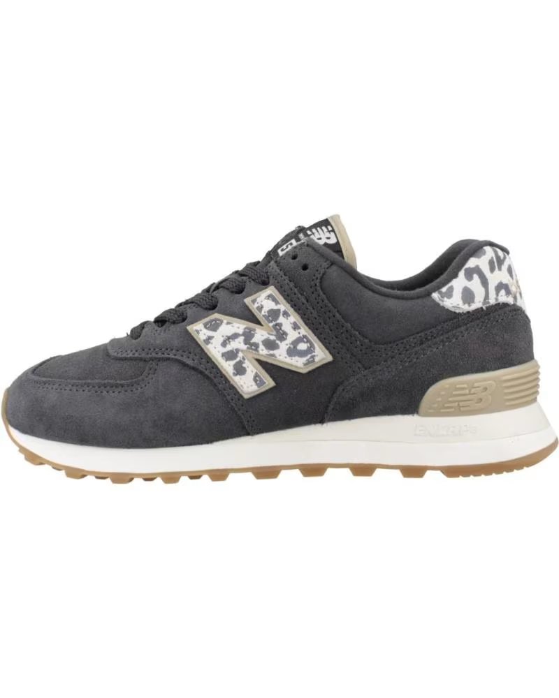 NEW BALANCE WOMEN SNEAKERS 574 WL574XE2 GREY LEOPARD PRINT XE2