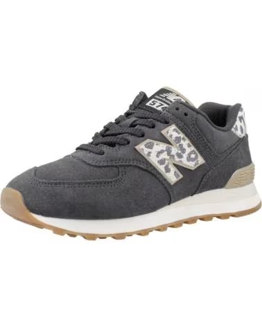 NEW BALANCE WOMEN SNEAKERS 574 WL574XE2 GREY LEOPARD PRINT XE2