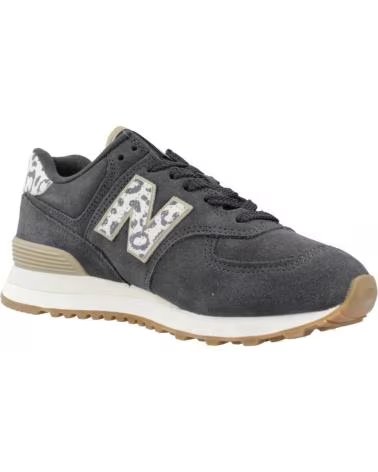 NEW BALANCE WOMEN SNEAKERS 574 WL574XE2 GREY LEOPARD PRINT XE2