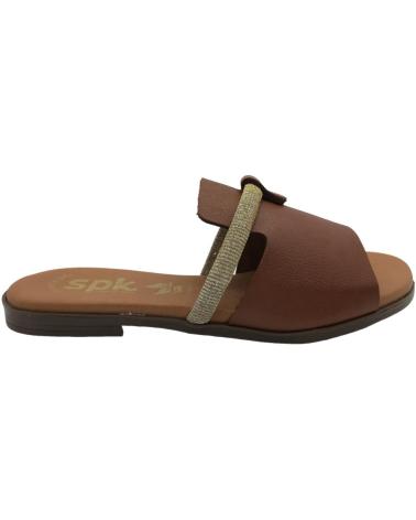 SPK SANDALIA PLANA PIEL MUJER 2507 CUERO