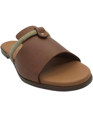 SPK SANDALIA PLANA PIEL MUJER 2507 CUERO