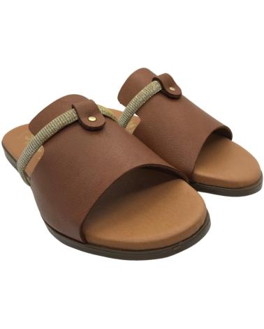 SPK SANDALIA PLANA PIEL MUJER 2507 CUERO