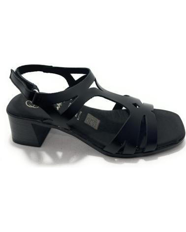 OH MY SANDALS SANDALIA PIEL TIRAS ENLAZADA TACON OH M NEGRO