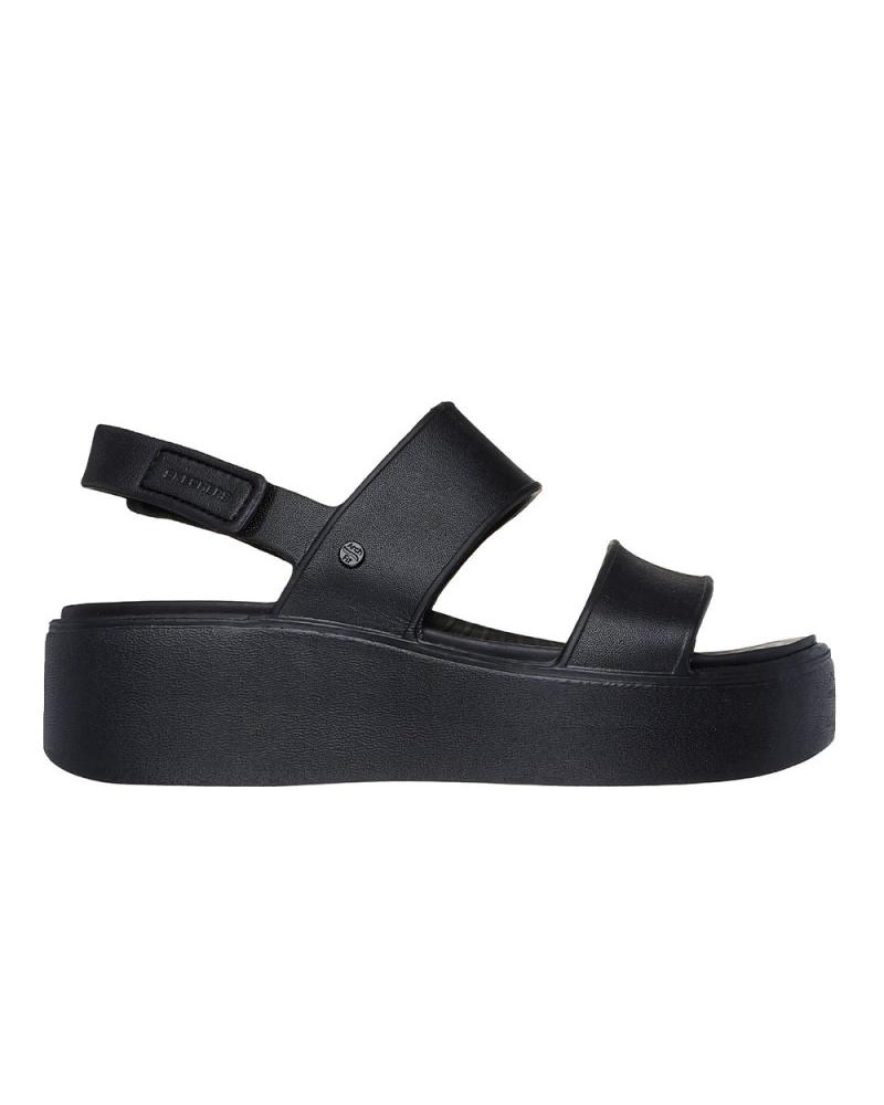 SKECHERS SANDALIAS PLANAS MUJER 111257 - NEGRO