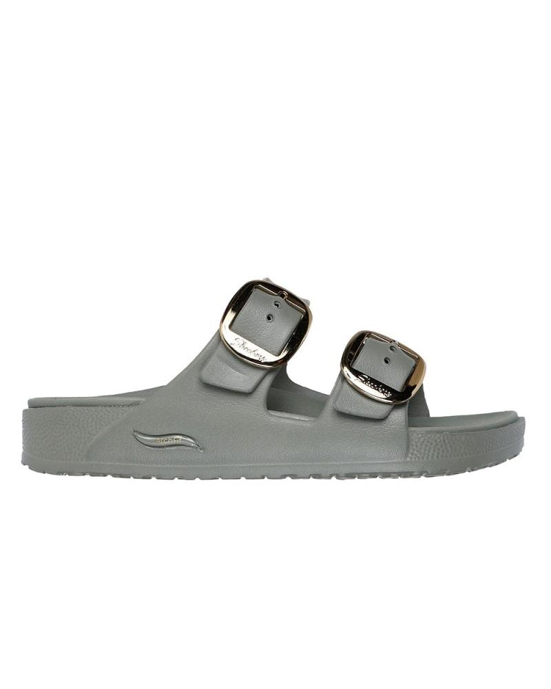 SKECHERS SANDALIAS PLANAS MUJER 111592 KAKI VERDE