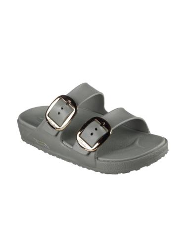 SKECHERS SANDALIAS PLANAS MUJER 111592 KAKI VERDE