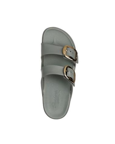 SKECHERS SANDALIAS PLANAS MUJER 111592 KAKI VERDE