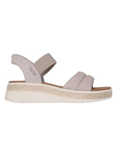 SKECHERS SANDALIAS PLANAS MUJER 114413 TAUPE MARRóN
