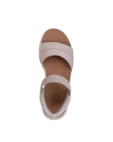 SKECHERS SANDALIAS PLANAS MUJER 114413 TAUPE MARRóN
