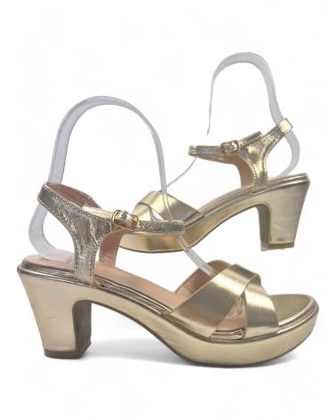 TIMBOS SANDALIA TACON PLATAFORMA FIESTA MUJER ORO 131418 AMARILLO