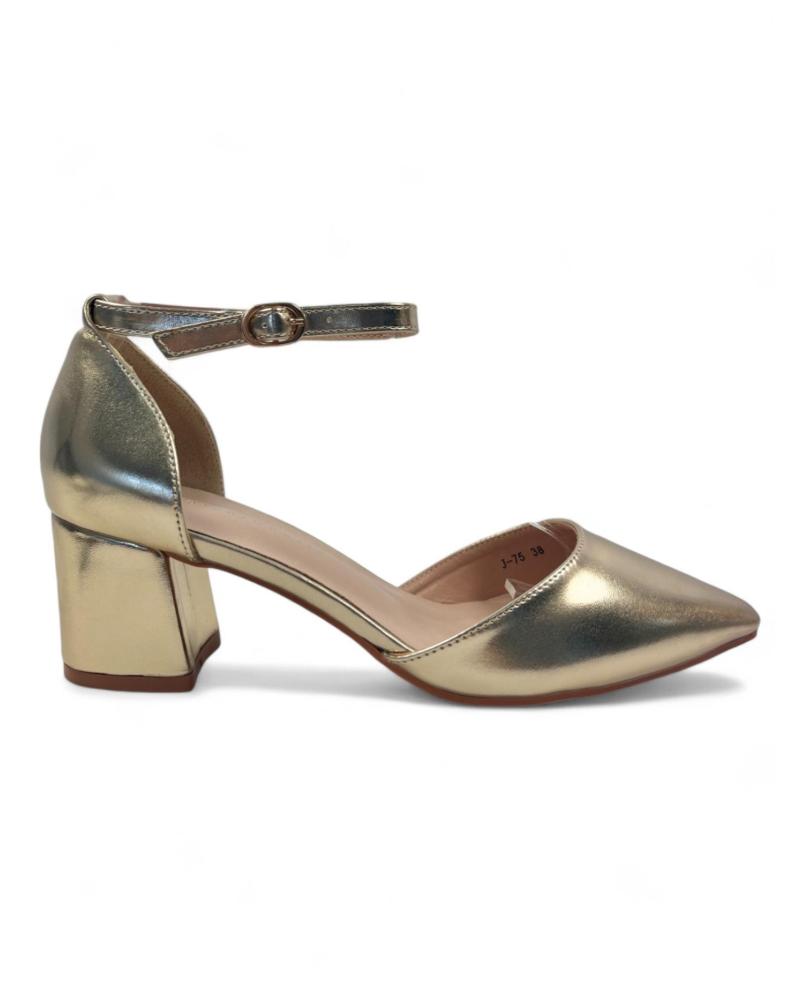 TIMBOS SANDALIA TACON FIESTA MUJER ORO 131417 AMARILLO