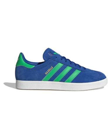 ADIDAS GAZELLE - ZAPATILLAS CLÁSICAS EN ANTE AZUL Y VERDE AZUL