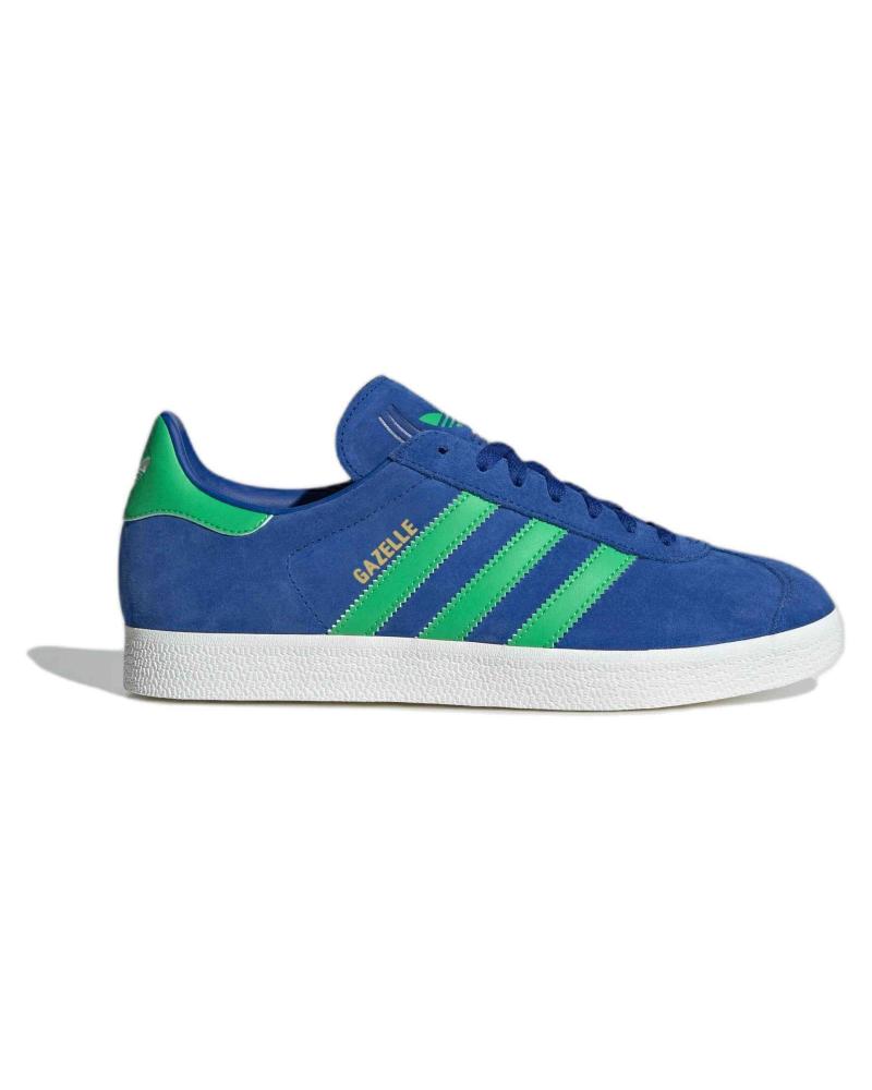 ADIDAS GAZELLE - ZAPATILLAS CLÁSICAS EN ANTE AZUL Y VERDE AZUL