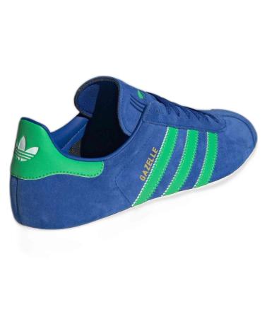 ADIDAS GAZELLE - ZAPATILLAS CLÁSICAS EN ANTE AZUL Y VERDE AZUL