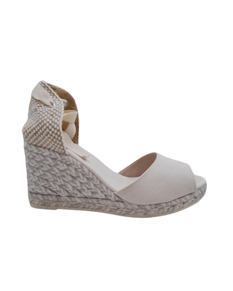 Zapatos De Cuña De Mujer GAIMO ALPARGATA CUNA BLANCAS  PIQUE SUMMER BLANCO ROTO PLANT PIQUE SUMMER BLANCO ROTO 831 7C MELANGE 22