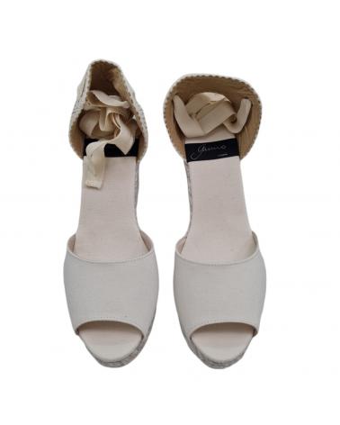 Zapatos De Cuña De Mujer GAIMO ALPARGATA CUNA BLANCAS  PIQUE SUMMER BLANCO ROTO PLANT PIQUE SUMMER BLANCO ROTO 831 7C MELANGE 22
