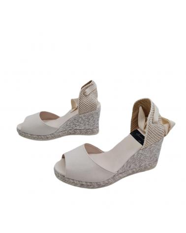 Zapatos De Cuña De Mujer GAIMO ALPARGATA CUNA BLANCAS  PIQUE SUMMER BLANCO ROTO PLANT PIQUE SUMMER BLANCO ROTO 831 7C MELANGE 22
