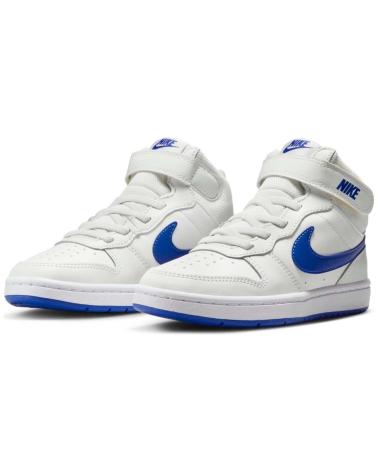 NIKE COURT BOROUGH MID 2 WEISS-BLAUE SNEAKER BLANCO