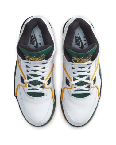 NIKE AIR FLIGHT 89 SUPERSONICS BLANCHES AVEC DÉTAILS VERTS ET JAUNES BLANCO