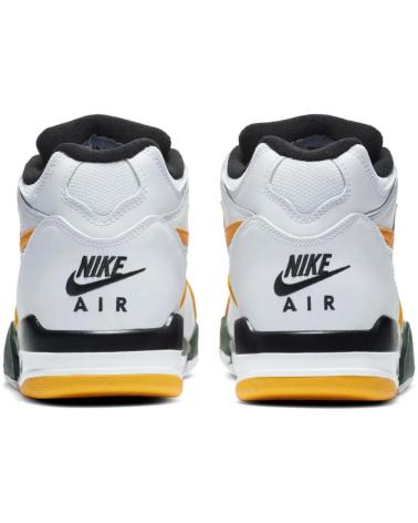NIKE AIR FLIGHT 89 SUPERSONICS BLANCHES AVEC DÉTAILS VERTS ET JAUNES BLANCO
