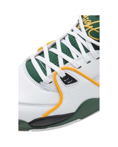 NIKE AIR FLIGHT 89 SUPERSONICS BLANCHES AVEC DÉTAILS VERTS ET JAUNES BLANCO