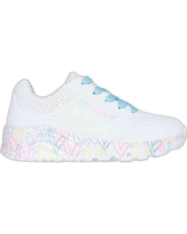 SKECHERS ZAPATILLAS UNO LITE PARA NINOS UNISEX EN COLOR BLANCO