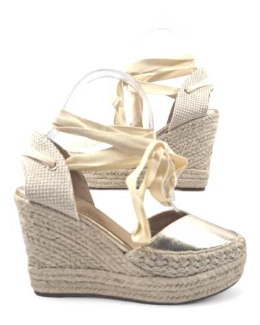 Sandalen für Damen TIMBOS SANDALIA CUNA ESPARTO MUJER ORO 131286 AMARILLO